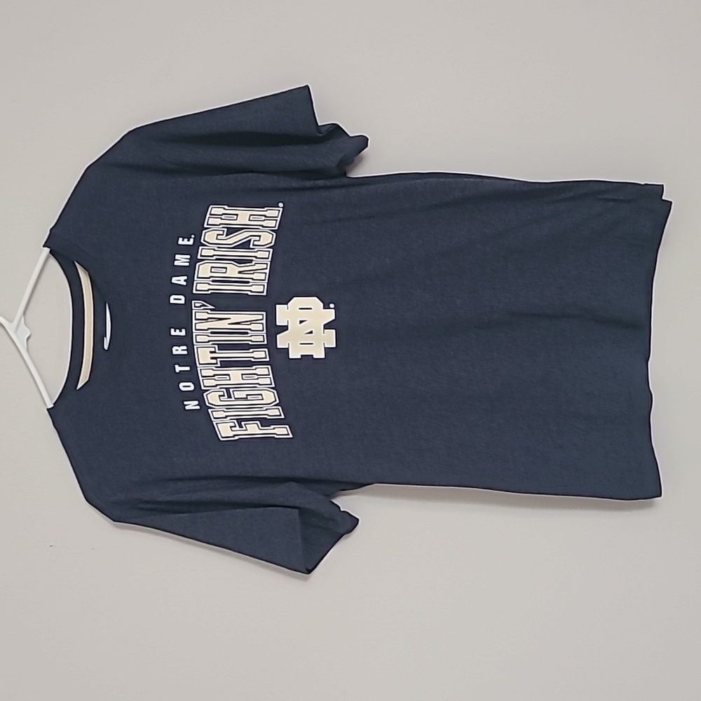 - Notre Dame Tee Shirt Blue/Gold Size XL